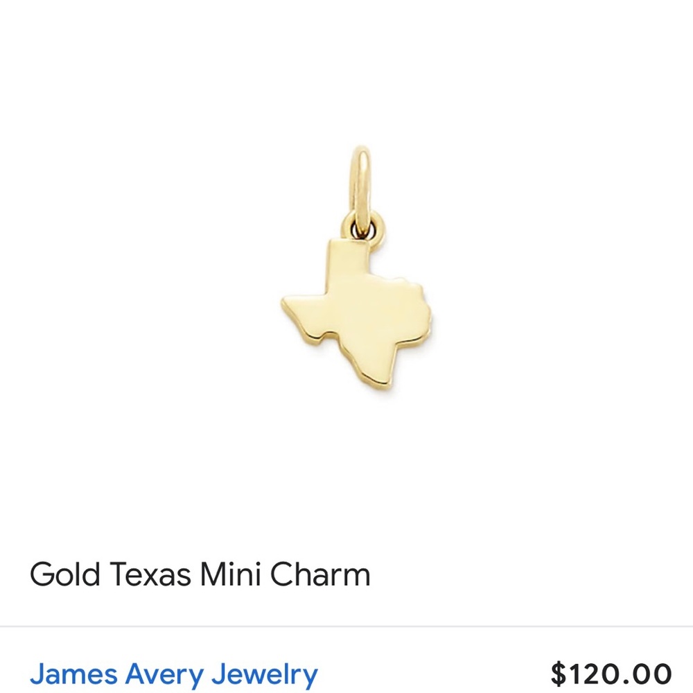 Brand New, 14k yellow gold TEXAS mini charm.